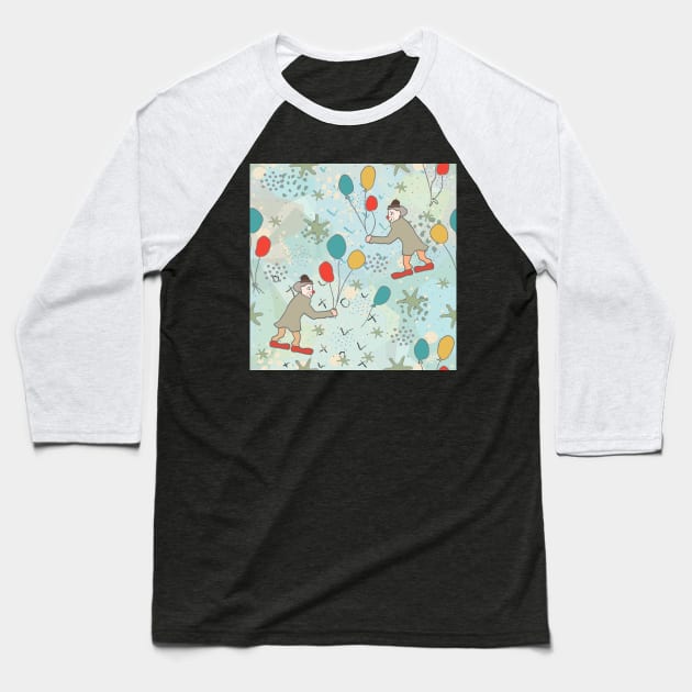 Clowns Baseball T-Shirt by Countryside